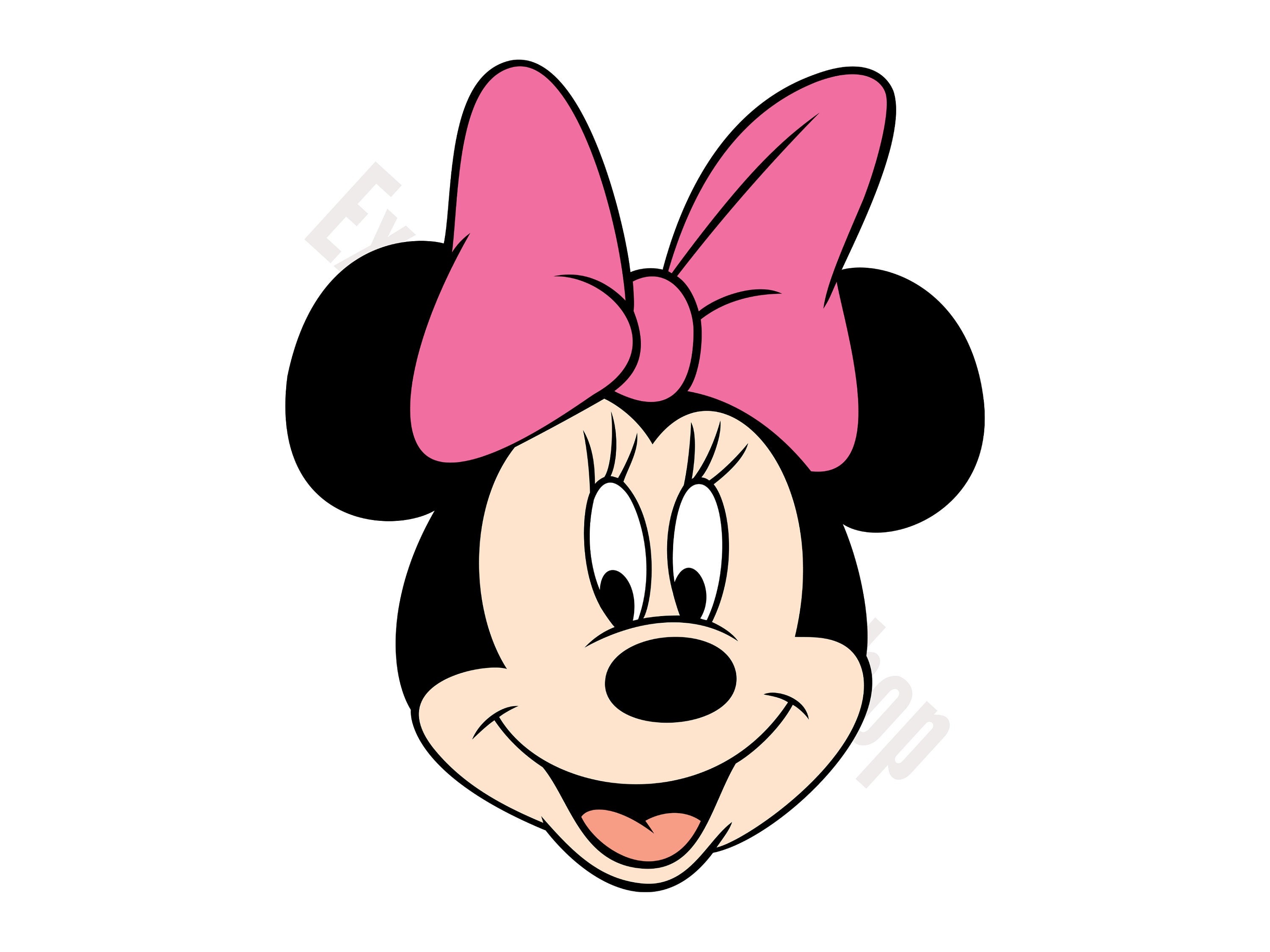 Minnie Mouse Head SVG Minnie Mouse SVG Cut File Digital Etsy