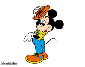 Mickey Mouse Happy SVG: plik Cricut i Silhouette Cut (pobranie cyfrowe)