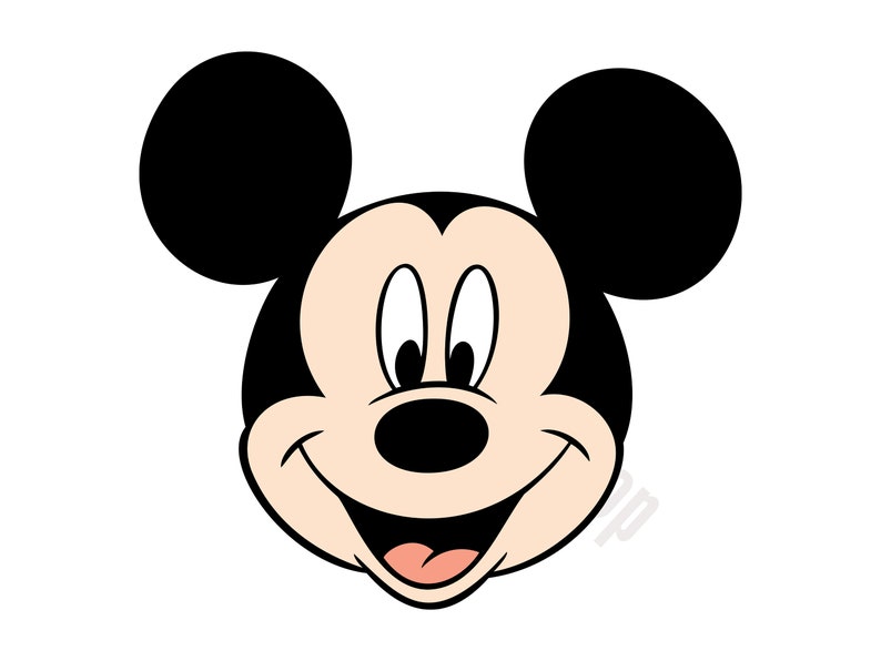 Mickey Mouse Head SVG, Mouse SVG, Cut File Digital Download svg dxf png Design For Cricut or Silhouette Cut File Instant Vector image 1