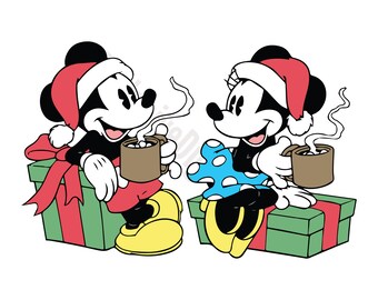 Mickey & Minnie Happy SVG, Mouse SVG, Cut File - Digital Download svg dxf png Design For Cricut or Silhouette Cut File Instant Vector