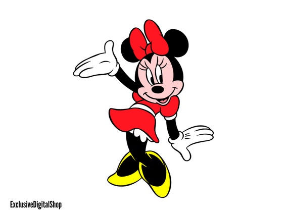 PNG or JPG Files for Printing Minnie Dancing Girl Cartoon 