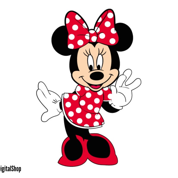 Minnie Mouse Cute SVG, Mouse SVG, Cut File - Digital Download svg dxf eps png pdf Design For Cricut or Silhouette Cut File Instant Vector