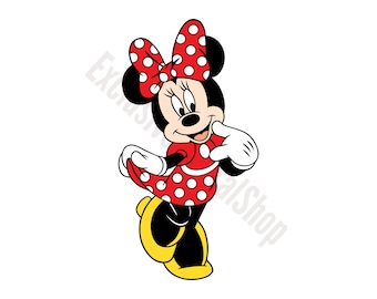 Minnie Mouse Cute SVG, Minnie Mouse SVG, Cut File - Digital Download svg dxf png Design For Cricut or Silhouette Cut File Instant Vector
