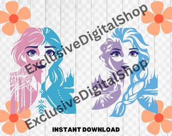 Elsa Frozen Cut File: SVG, PNG Vector Design (Digital Download)