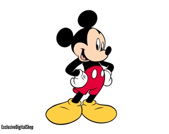 Mickey Mouse Happy SVG: plik Cricut i Silhouette Cut (pobranie cyfrowe)