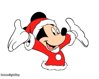 Mickey Mouse Santa SVG: Cricut & Silhouette Cut File (Digital Download)
