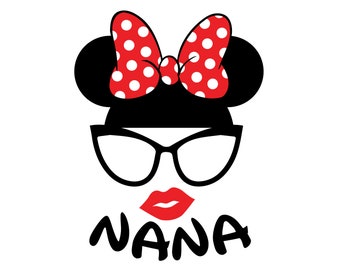 Minnie Mouse Head SVG, Minnie Mouse SVG, Mouse Cut File - Digital Download svg png Design For Cricut or Silhouette Cut File Instant Vector