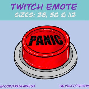 Panic Button emote | Twitch Emote | Youtube Emote | Discord Emote | Community Emote | Streamer Emote