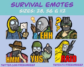 Survival emotes | Zombie emotes | Open world Emotes | Twitch Emote | Youtube Emote | Discord Emote | Community Emote | Streamer Emote