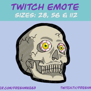 Skull emote |  Stay awake emote | Youtube Emote | Discord Emote | Community Emote | Streamer Emote