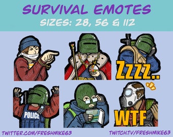 Survival emotes | Zombie emotes | Open world Emotes | Twitch Emote | Youtube Emote | Discord Emote | Community Emote | Streamer Emote