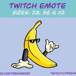 Cool bananas emote | Twitch Emote | Youtube Emote | Discord Emote | Community Emote | Streamer Emote