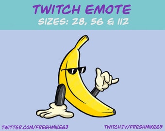 Cool bananas emote | Twitch Emote | Youtube Emote | Discord Emote | Community Emote | Streamer Emote