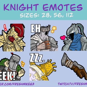 Soulsborn emotes | Knight emotes | Emotes | Twitch Emote | Youtube Emote | Discord Emote | Community Emote | Streamer Emote
