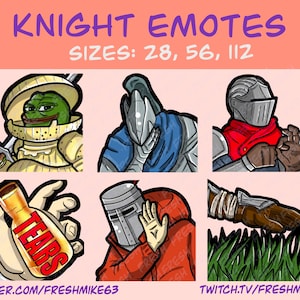 Soulsborn emotes | Knight emotes | Emotes | Twitch Emote | Youtube Emote | Discord Emote | Community Emote | Streamer Emote