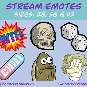 Emotes für deinen Kanal | Emote Paket | Twitch Emote | Youtube Emote | Discord Emote | Gemeinschaft Emote | Luftschlangen Emote