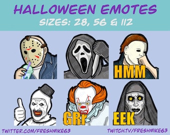 Halloween emotes | Spooky emotes | Horror Emotes | Twitch Emote | Youtube Emote | Discord Emote | Community Emote | Streamer Emote