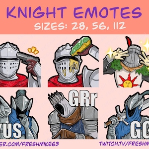 Soulsborn emotes | Knight emotes | Emotes | Twitch Emote | Youtube Emote | Discord Emote | Community Emote | Streamer Emote