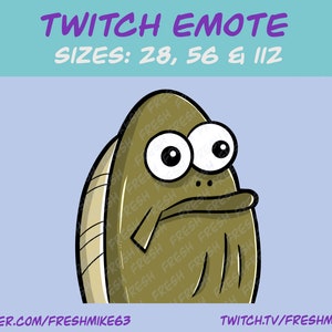 Funny Fish emote| Twitch Emote | Youtube Emote | Discord Emote | Community Emote | Streamer Emote