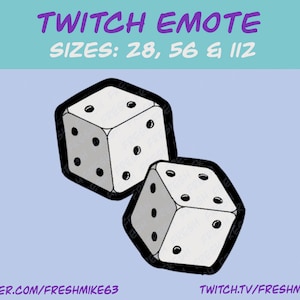 Lucky play emote | Roll the dice emote | Twitch Emote | Youtube Emote | Discord Emote | Community Emote | Streamer Emote