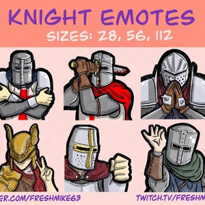 Emotes de Soulsborn / Emotes de caballero / Emotes / Emote de Twitch / Emote de Youtube / Emote de Discord / Emote de la comunidad / Emote de streamer
