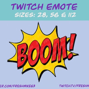 Boom emote| Twitch Emote | Youtube Emote | Discord Emote | Community Emote | Streamer Emote