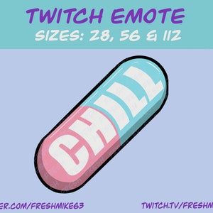 Chill Pill emote | Twitch Emote | Youtube Emote | Discord Emote | Community Emote | Streamer Emote