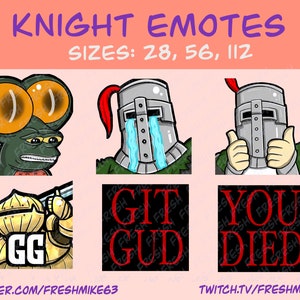 Emote Soulsborn / Emote Cavaliere / Emote / Emote Twitch / Emote Youtube / Emote Discord / Emote Community / Emote Streamer