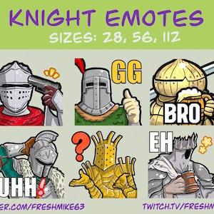 Souls like emotes | Knight emotes | Emotes | Twitch Emote | Youtube Emote | Discord Emote | Community Emote | Streamer Emote
