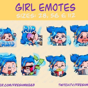 Girl emotes | Neon emotes | Emotes | Twitch Emote | Youtube Emote | Discord Emote | Community Emote | Streamer Emote