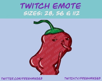 Spicy Pepper Emote | Twitch Emote | Youtube Emote | Discord Emote | Community Emote | Streamer Emote | Spicy Emote | Spice Emote | Pepper
