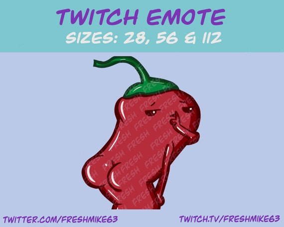 Spicy Pepper Emote | Twitch Emote | Youtube Emote | Discord Emote | Community Emote | Streamer Emote | Spicy Emote | Spice Emote | Pepper