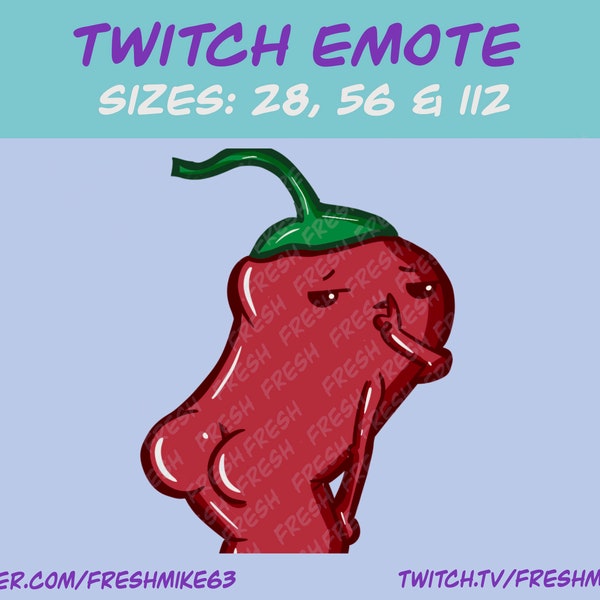 Spicy Pepper Emote | Twitch Emote | Youtube Emote | Discord Emote | Community Emote | Streamer Emote | Spicy Emote | Spice Emote | Pepper