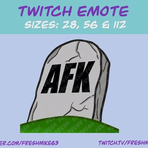 AFK Gravestone Emote | Twitch Emote | Youtube Emote | Discord Emote | Community Emote | Streamer Emote | AFK Emote