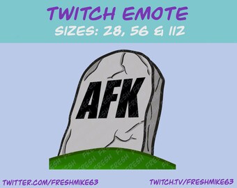 Émote de pierre tombale AFK | Émote Twitch | Émote Youtube | Émote de discorde | Émote communautaire | Émote de streamer | Émote AFK