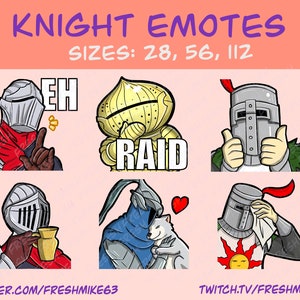 Soulsborn emotes | Knight emotes | Emotes | Twitch Emote | Youtube Emote | Discord Emote | Community Emote | Streamer Emote