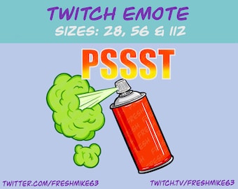 PSSST spray can emote | Twitch Emote | Youtube Emote | Discord Emote | Community Emote | Streamer Emote