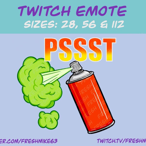 PSSST spray can emote | Twitch Emote | Youtube Emote | Discord Emote | Community Emote | Streamer Emote