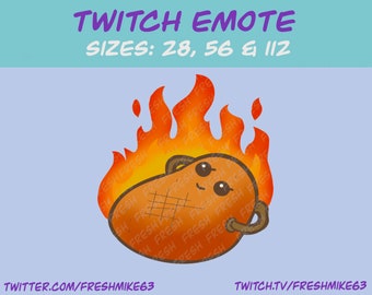 Hot potato emote | Twitch Emote | Youtube Emote | Discord Emote | Community Emote | Streamer Emote | Potato emote