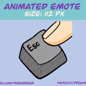 Escape button emote | Escape emote | Twitch Emote | Youtube Emote | Discord Emote | Community Emote | Streamer Emote