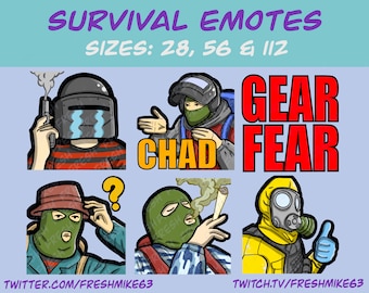 Survival emotes | Zombie emotes | Open world Emotes | Twitch Emote | Youtube Emote | Discord Emote | Community Emote | Streamer Emote