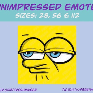 Unimpressed emote | Twitch Emote | Youtube Emote | Discord Emote | Community Emote | Streamer Emote