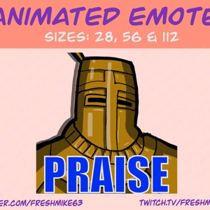 Animated Soulsborn emotes | Praise harder emote | Knight emotes | Emotes | Twitch Emote | Youtube Emote | Discord Emote | Community Emote