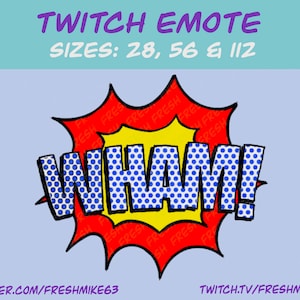 Wham emote| Surprised emote | Twitch Emote | Youtube Emote | Discord Emote | Community Emote | Streamer Emote