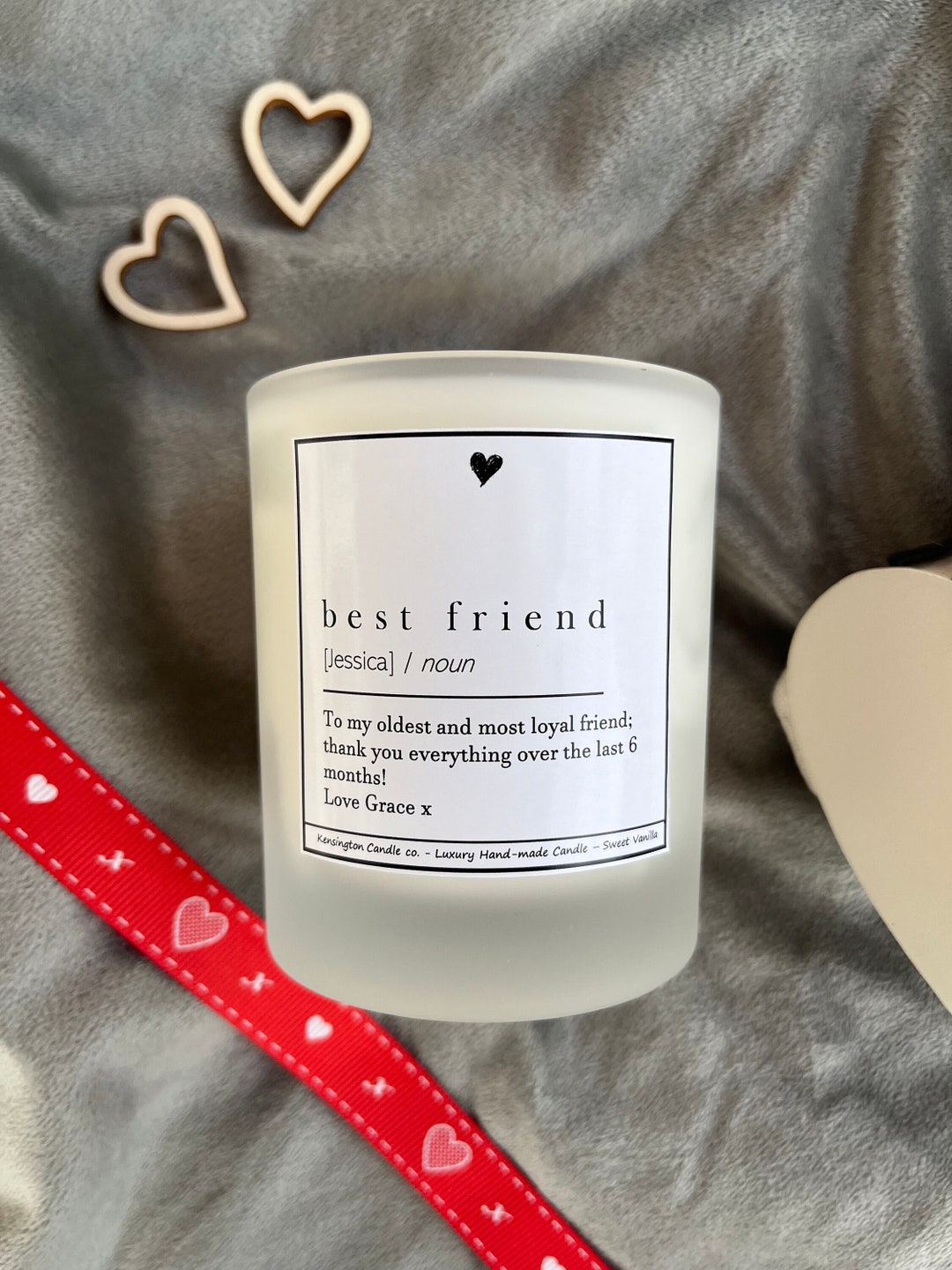 Best Friend Personalised Definition Candle Gift Keepsake Etsy UK