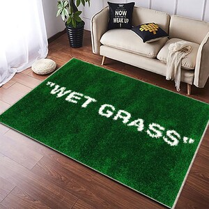 Wet Grass Wet Grass Patterned Rugs Wet Grass Rug Wetgrass - Etsy