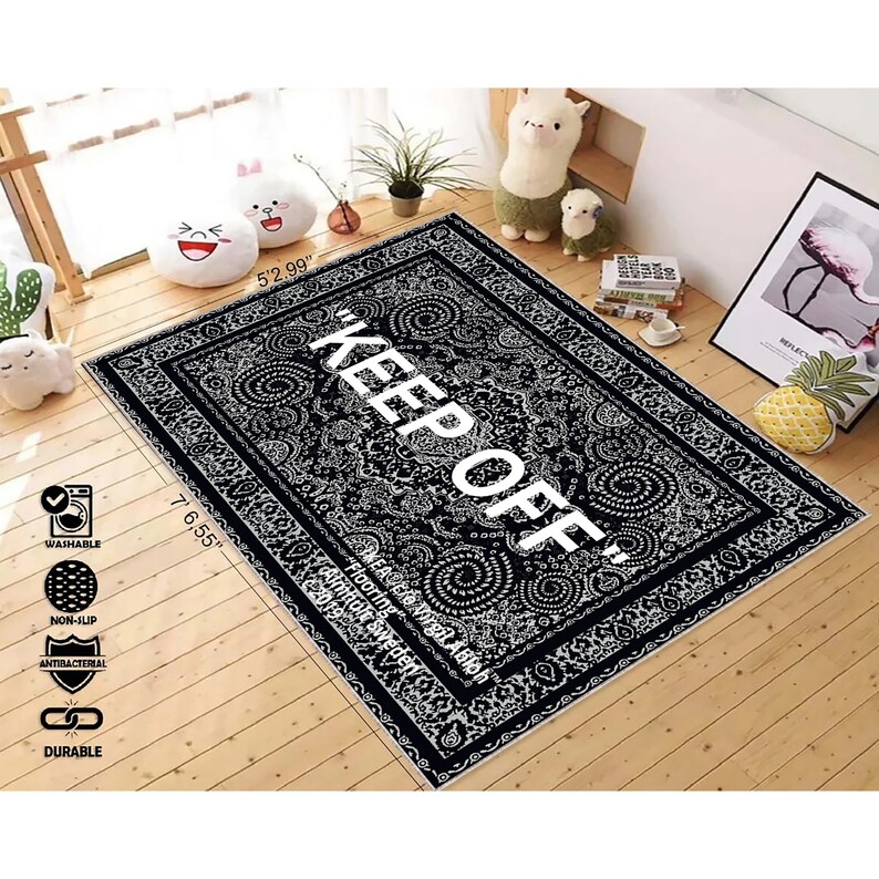 Keep off Rug for Living Room Fan Carpet off White Rug Keep Etsy