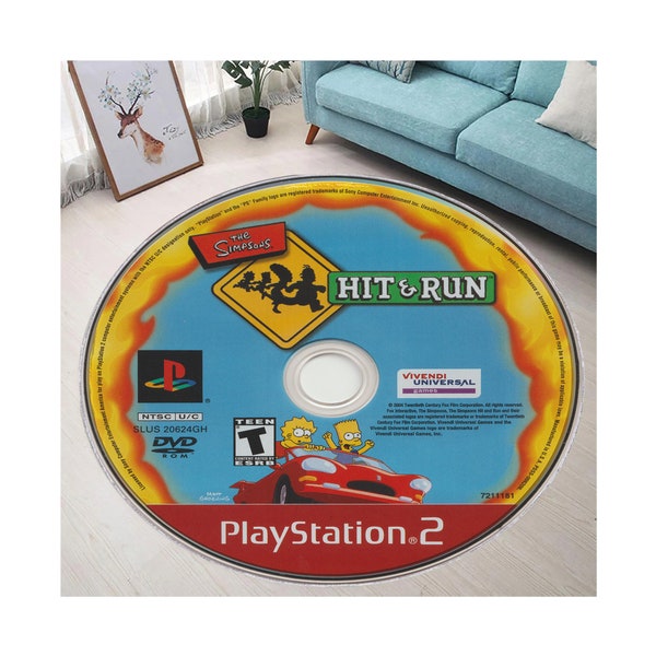 Game Disc Rug Etsy