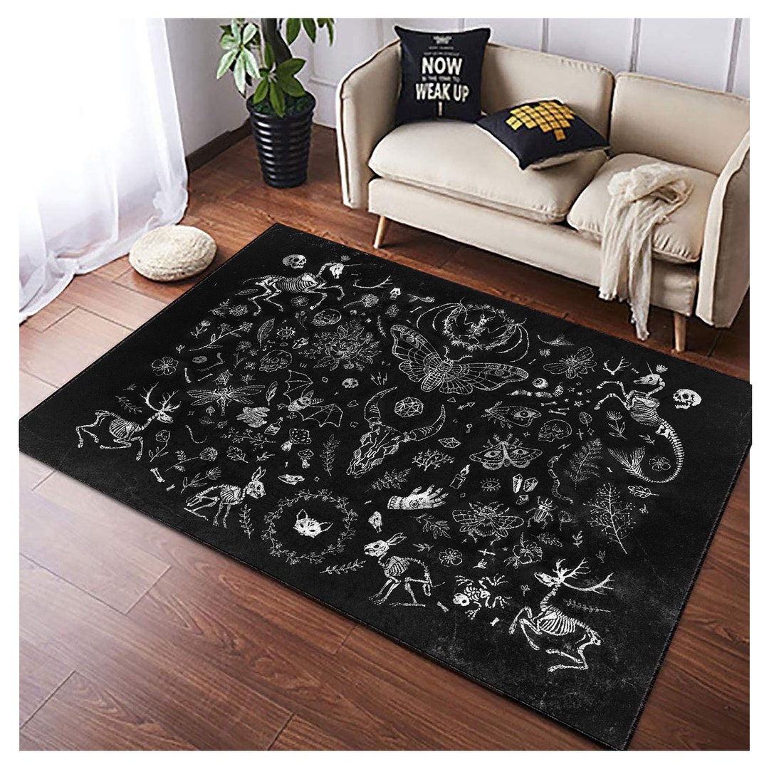Gothic Rug Witch Rug Baphomet Goat Pentagram Gothic Rug Etsy