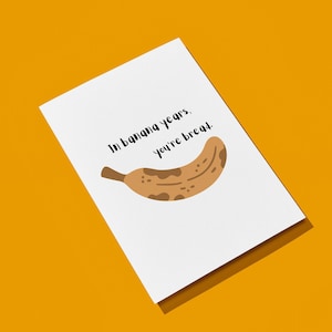 Carte d'anniversaire pain aux bananes